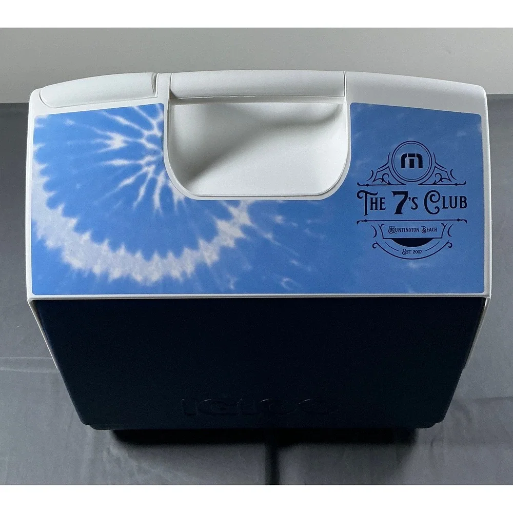 Igloo TravisMathew The 7s‎ Club Playmate Elite Cooler Tie Dye Blue White 16 Qt